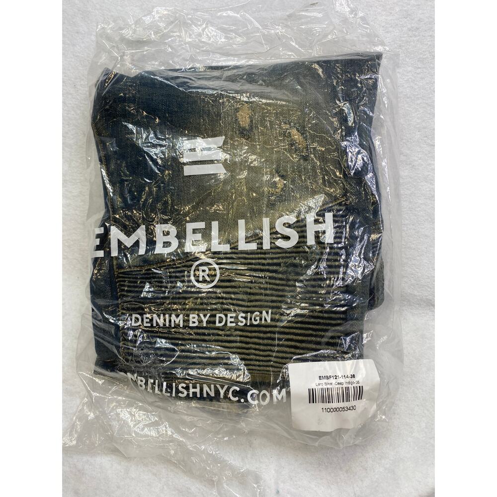 NWT Embellish Denim Lero Biker Denim (Deep Indigo), 36x34, 145$ SOLD OUT! - Picture 2 of 3